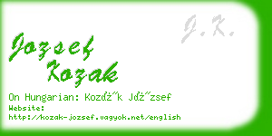 jozsef kozak business card